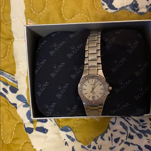 BULOVA watch with pink diamond accent - Picture 2 of 3